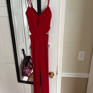Charlotte Russe Red Jumpsuit